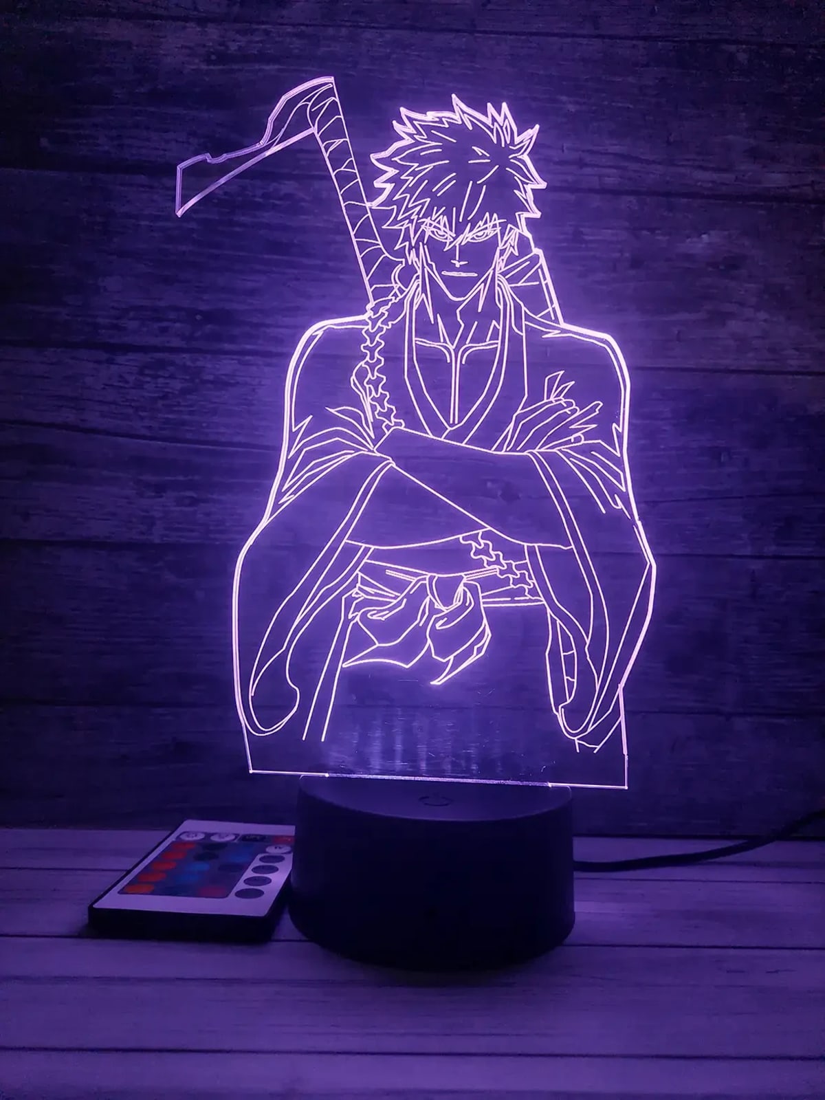 Lámpara 3D Anime Bleach Ichigo Kurosaki LED | Luz Nocturna Decoración  - Producto personalizado - Izeta Studio