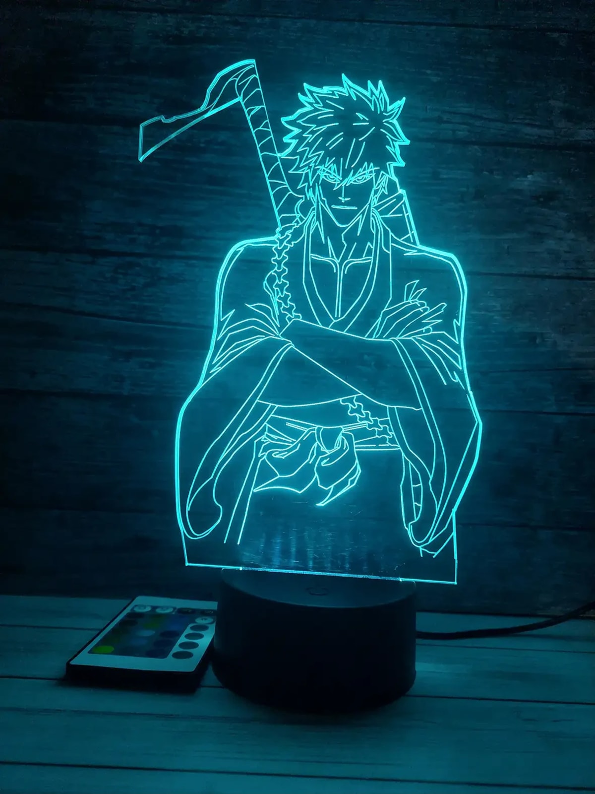 Lámpara 3D Anime Bleach Ichigo Kurosaki LED | Luz Nocturna Decoración  - Producto personalizado - Izeta Studio
