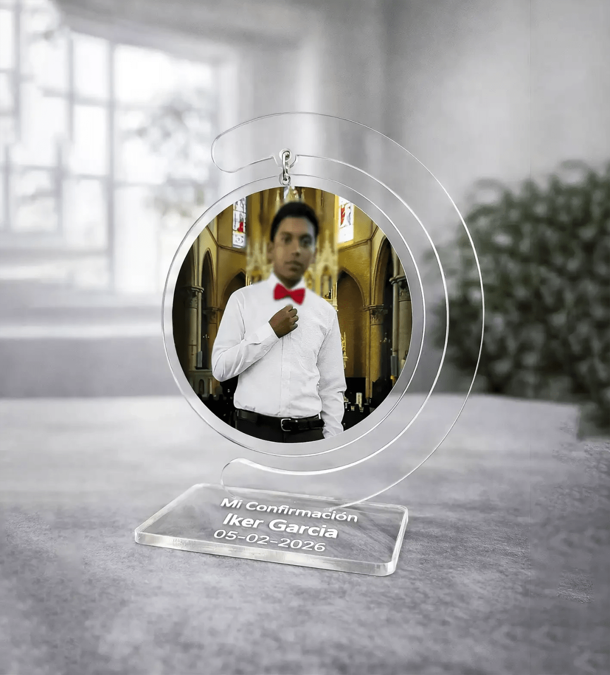 Recuerdo de Confirmación Personalizado en Acrílico con Foto e Impresión UV - Producto personalizado - Izeta Studio