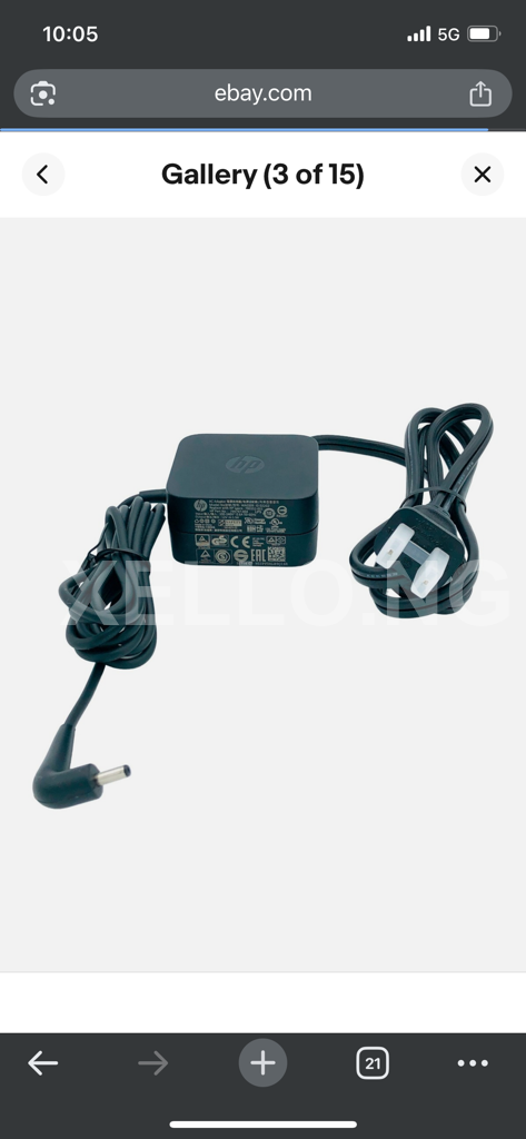 Hp Laptop charger 2