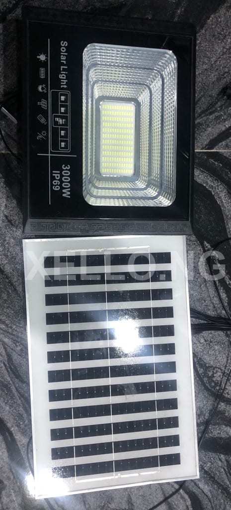 3,000w Solar flood light with remote and solar panel 8
