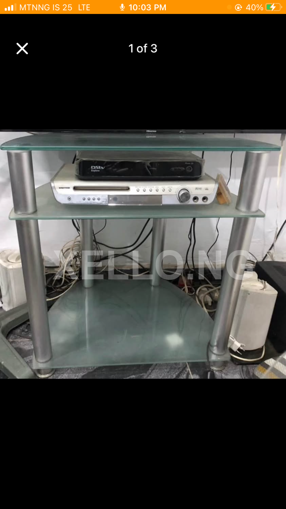 Glass TV Console. 3