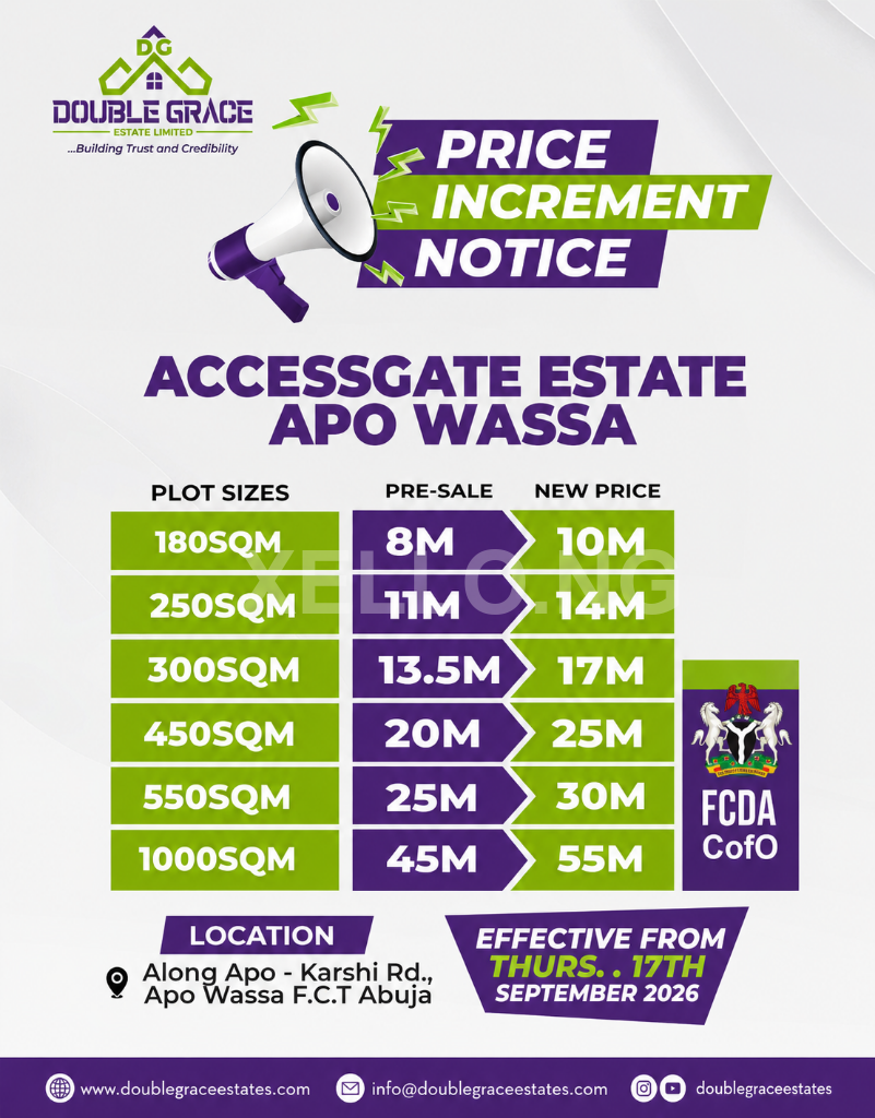 💰 LAND WITH FCDA C OF O IN APO WASSA — POSITION YOURSELF BEFORE THE NEXT PRICE INCREASE! for sale in Apo, FCT