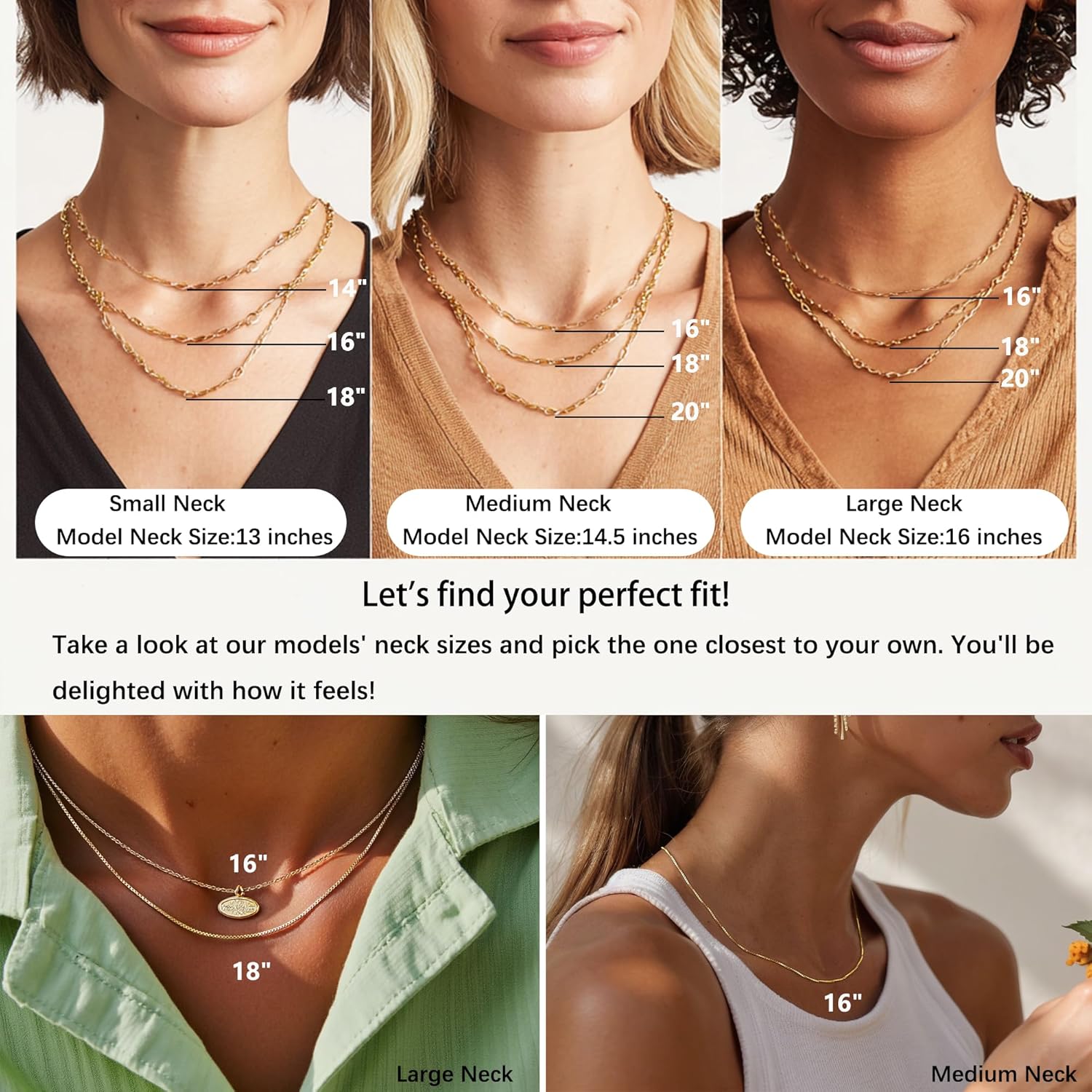 Vavily Minimalist Thin Gold Chain 18K Gold Plated Thin Box Chain Necklace Short Small Gold Chain Choker Necklaces for Women Gold Box Chain - 3