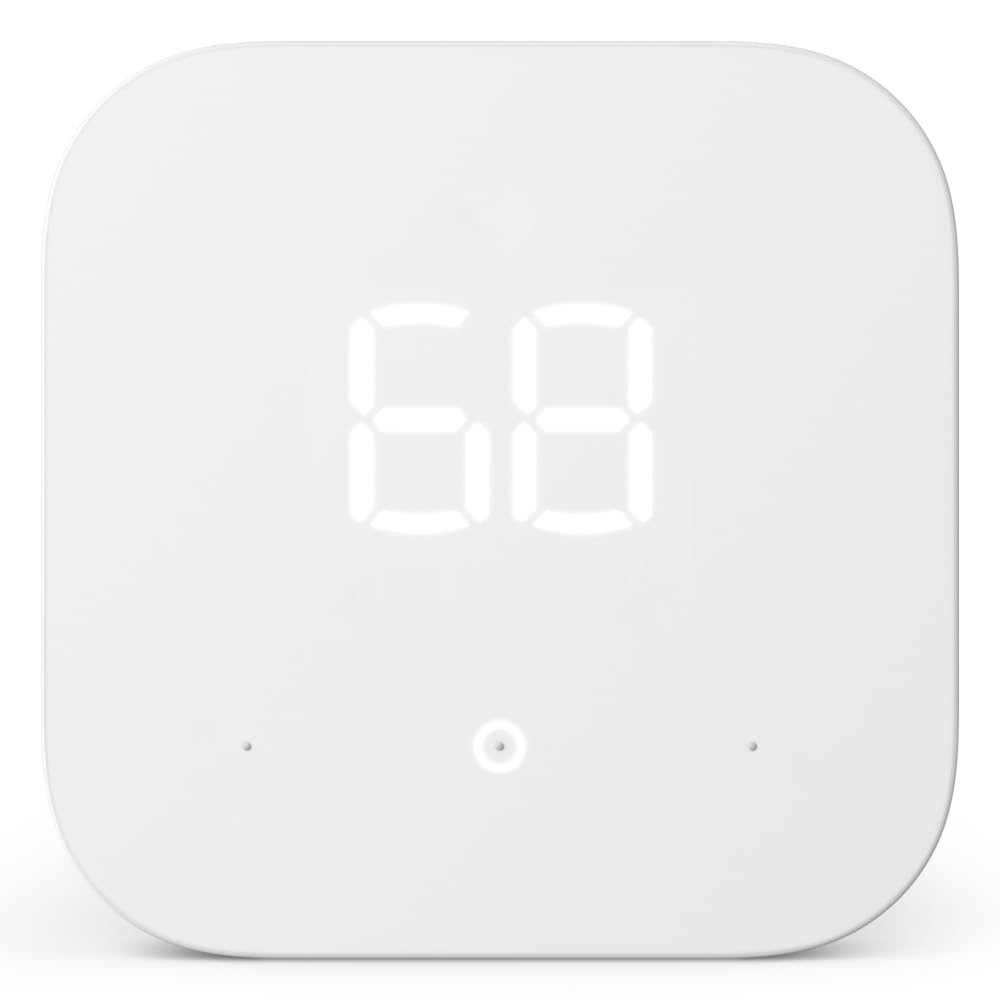 Amazon Smart Thermostat – Save money and energy - Works with Alexa and Ring - C-wire required Thermostat only Thermostat only