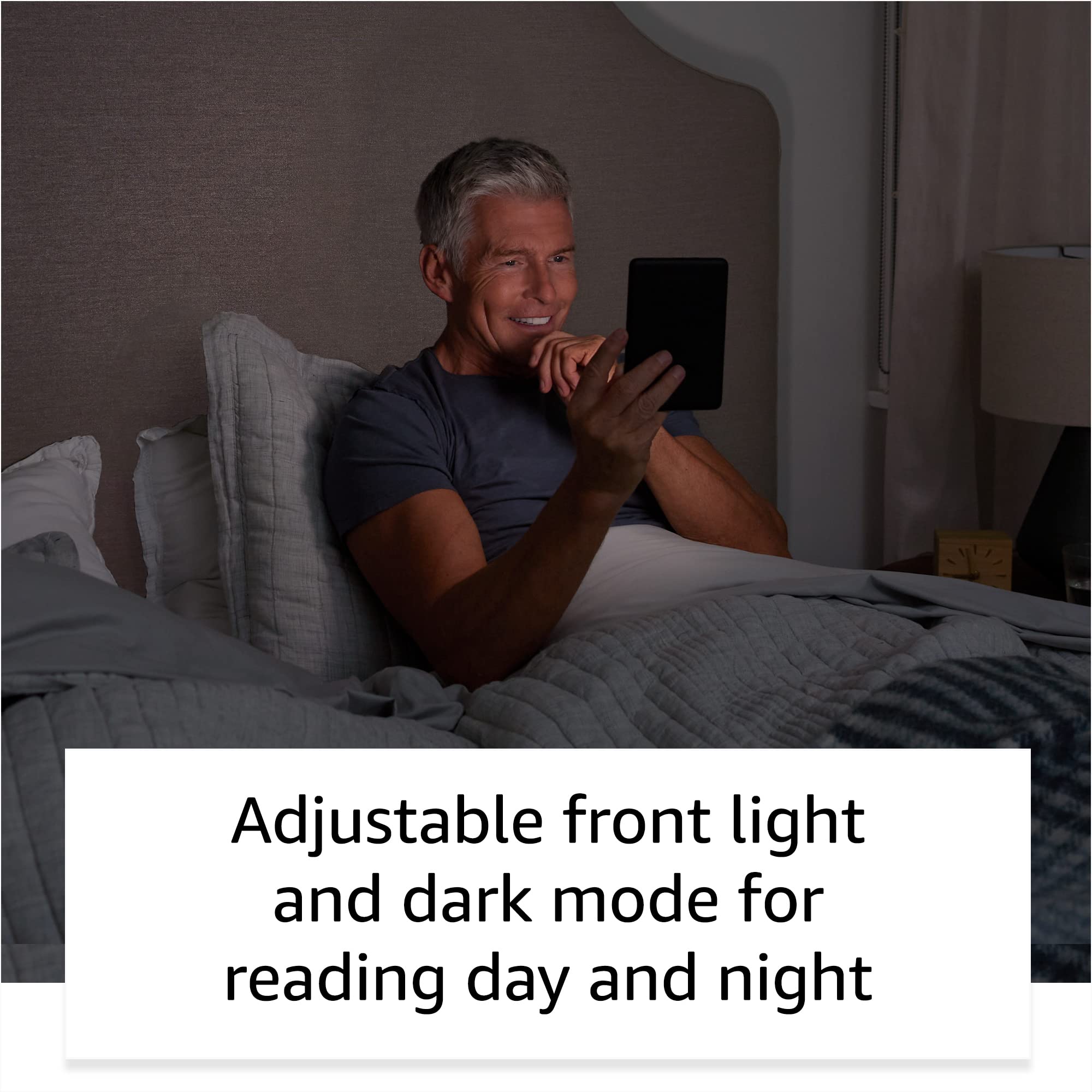 Amazon Kindle – The lightest and most compact Kindle, with extended battery life, adjustable front light, and 16 GB storage – Black Black Without Kindle Unlimited Lockscreen Ad-Supported - 2