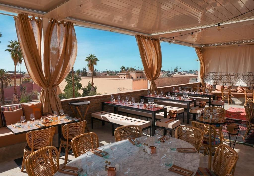 Dinner at a Terrace in Marrakech Medina