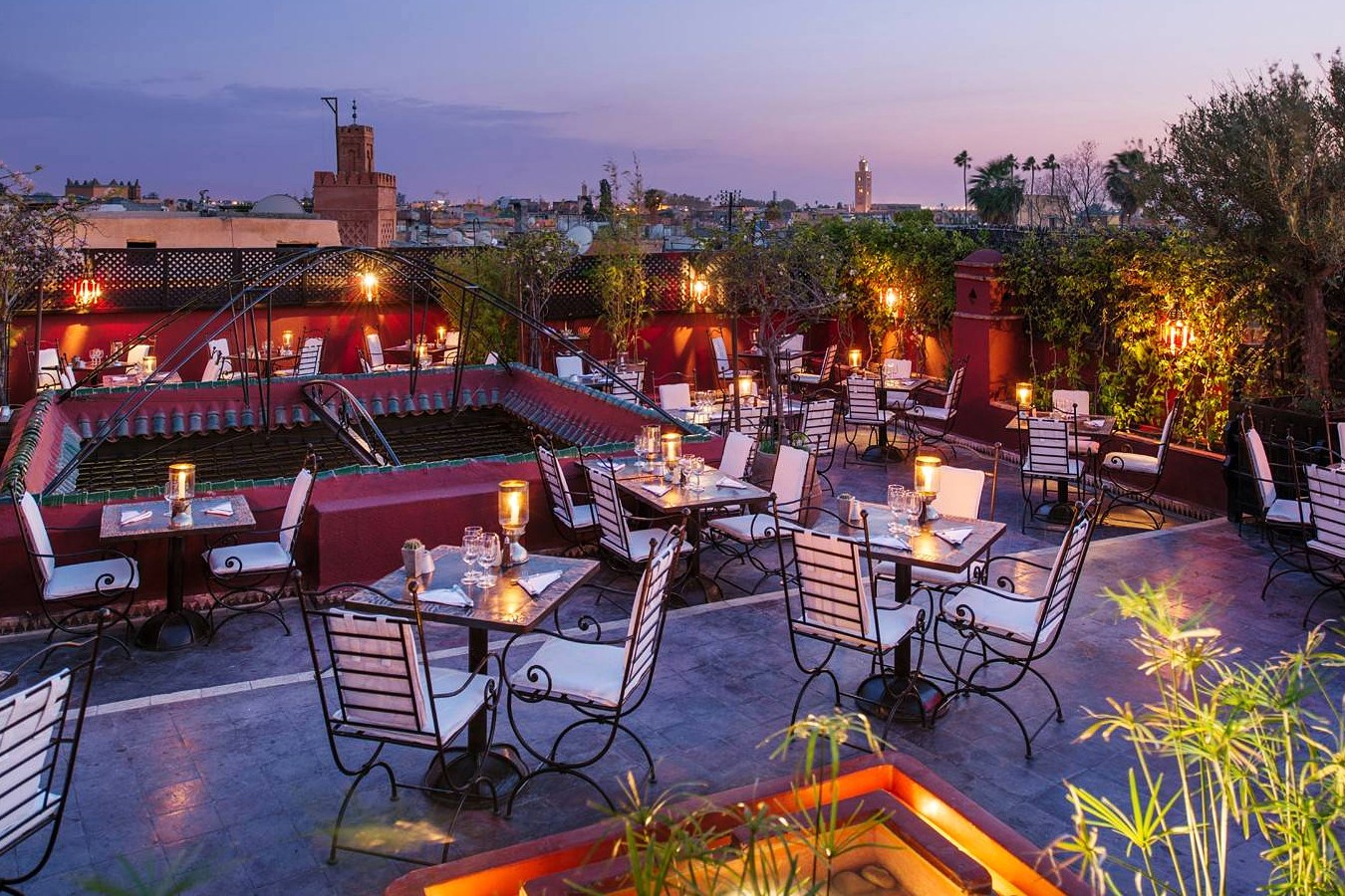 Dinner at a Terrace in Marrakech Medina