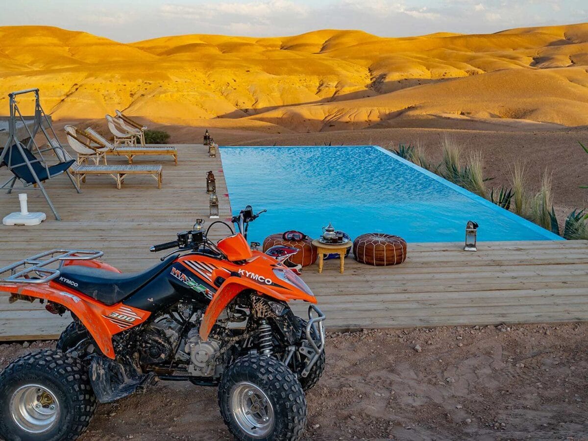 Agafay Desert Quad Biking Camel Ride Lunch & Pool