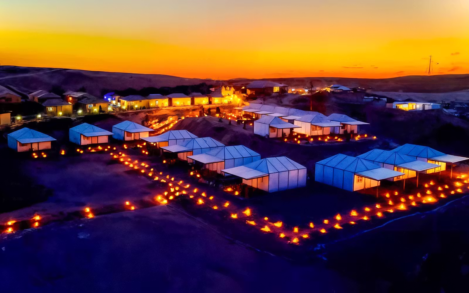 Overnight Agafay Desert Tour with Dinner Show & Pool Access