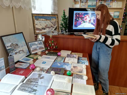 Книжный просмотр-инсталляция "Зимние книги"