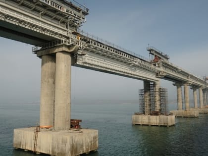 Монтаж последнего нового пролета стартовал на Крымском мосту