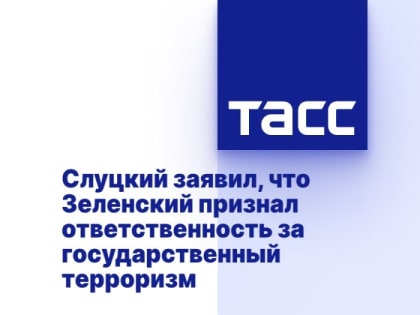 Слуцкий заявил, что Зеленский признал ответственность за государственный терроризм
