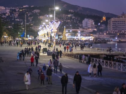 В новогодние праздники Ялту посетили около 64 тысяч туристов