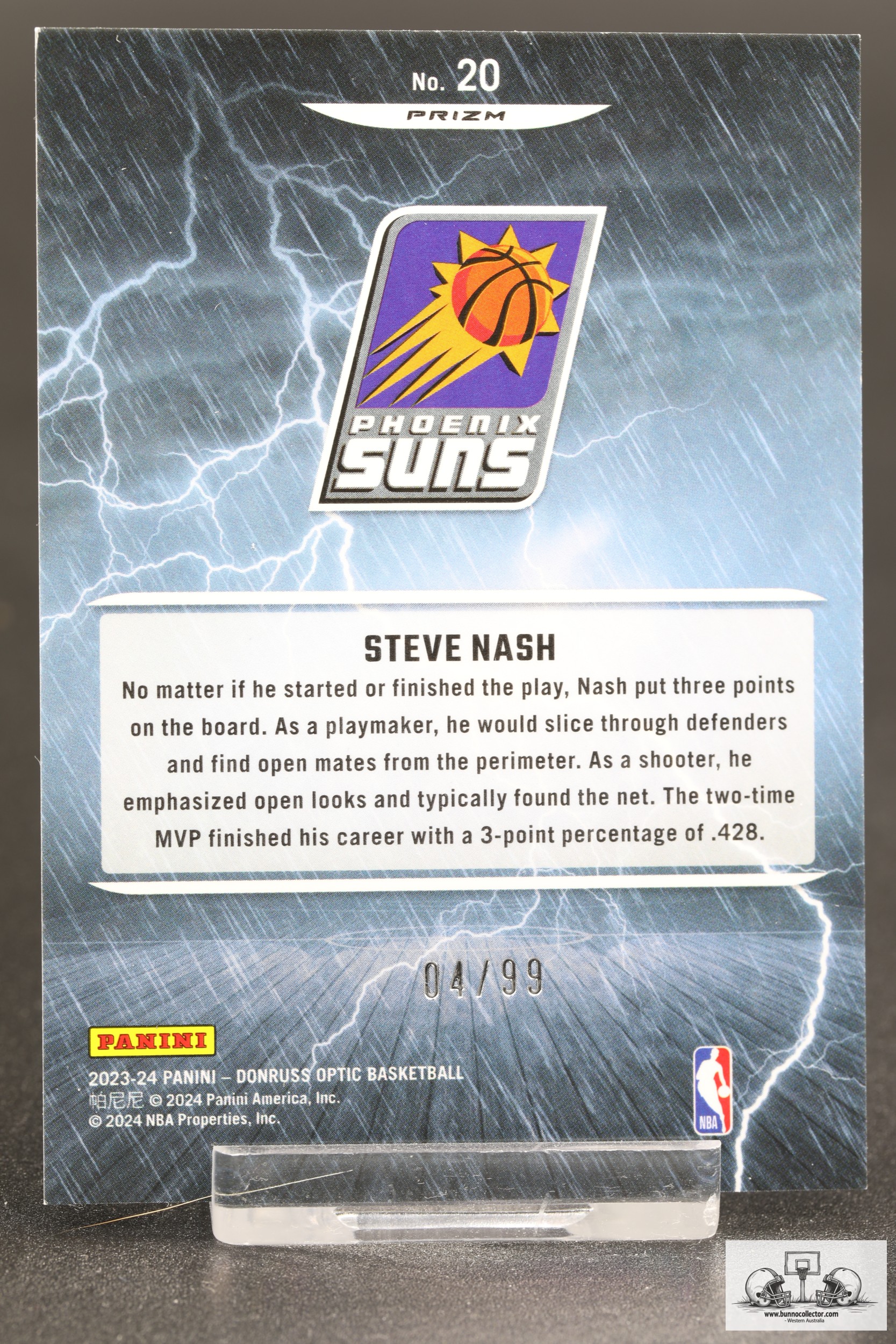 2023 Panini Optic Raining 3s Steve Nash (20) Red Parallel 4/99