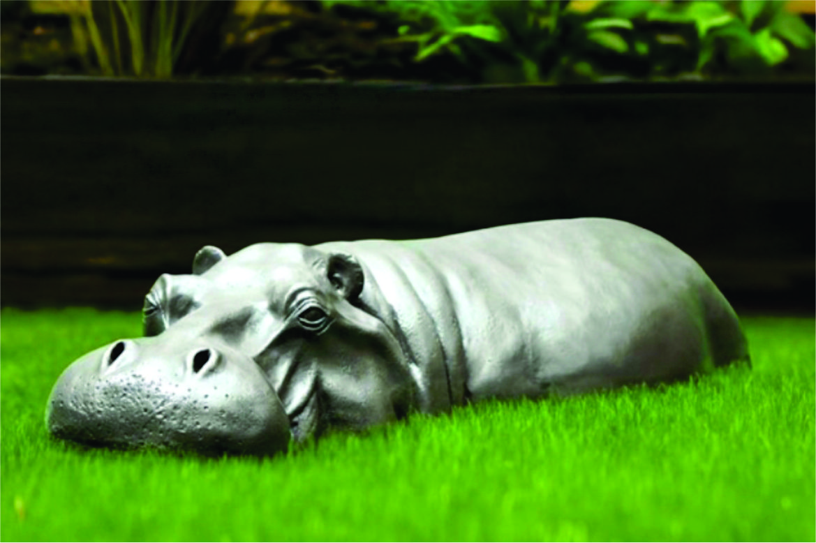 Submerged River Hippo - Aquatic Sculpture by Crafts Design