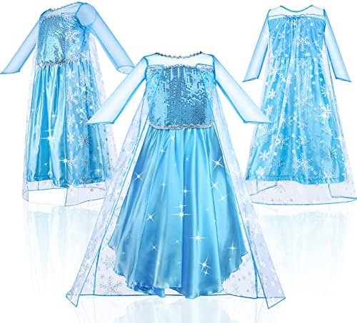 Vue 2 de Uraqt Robe Elsa Enfant