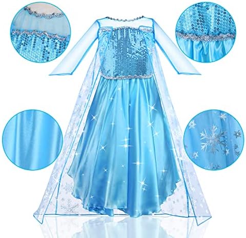 Vue 3 de Uraqt Robe Elsa Enfant