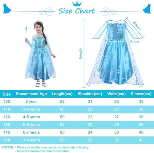 Vue 5 de Uraqt Robe Elsa Enfant