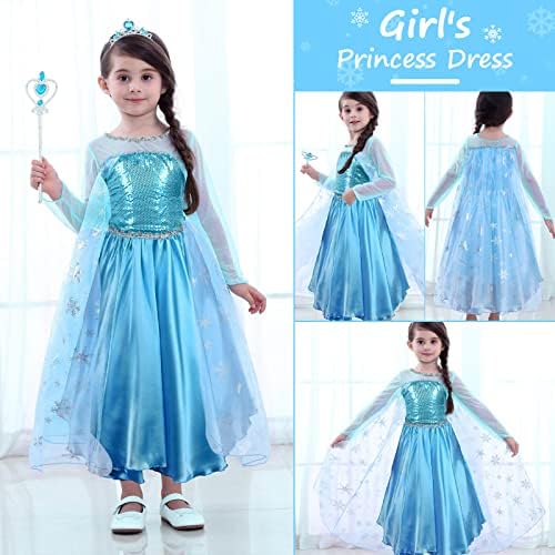 Vue 7 de Uraqt Robe Elsa Enfant