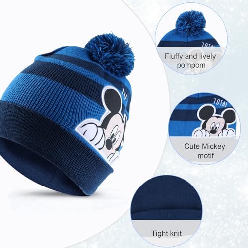 Vue 3 de Mickey Bonnet Hiver Enfant