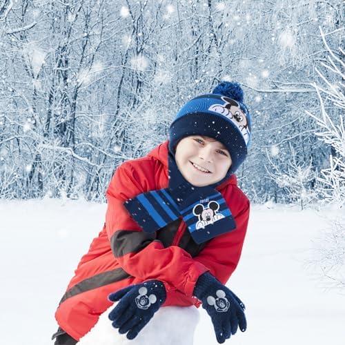 Vue 4 de Mickey Bonnet Hiver Enfant