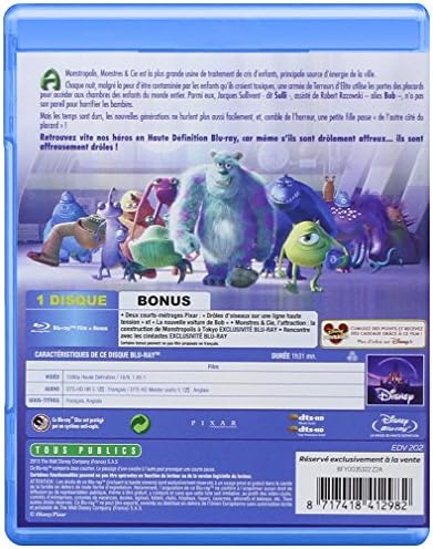 Vue 2 de Monstres Cie Bluray