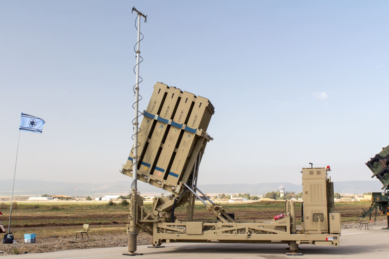 Iron Dome battery deployed in northern Israel