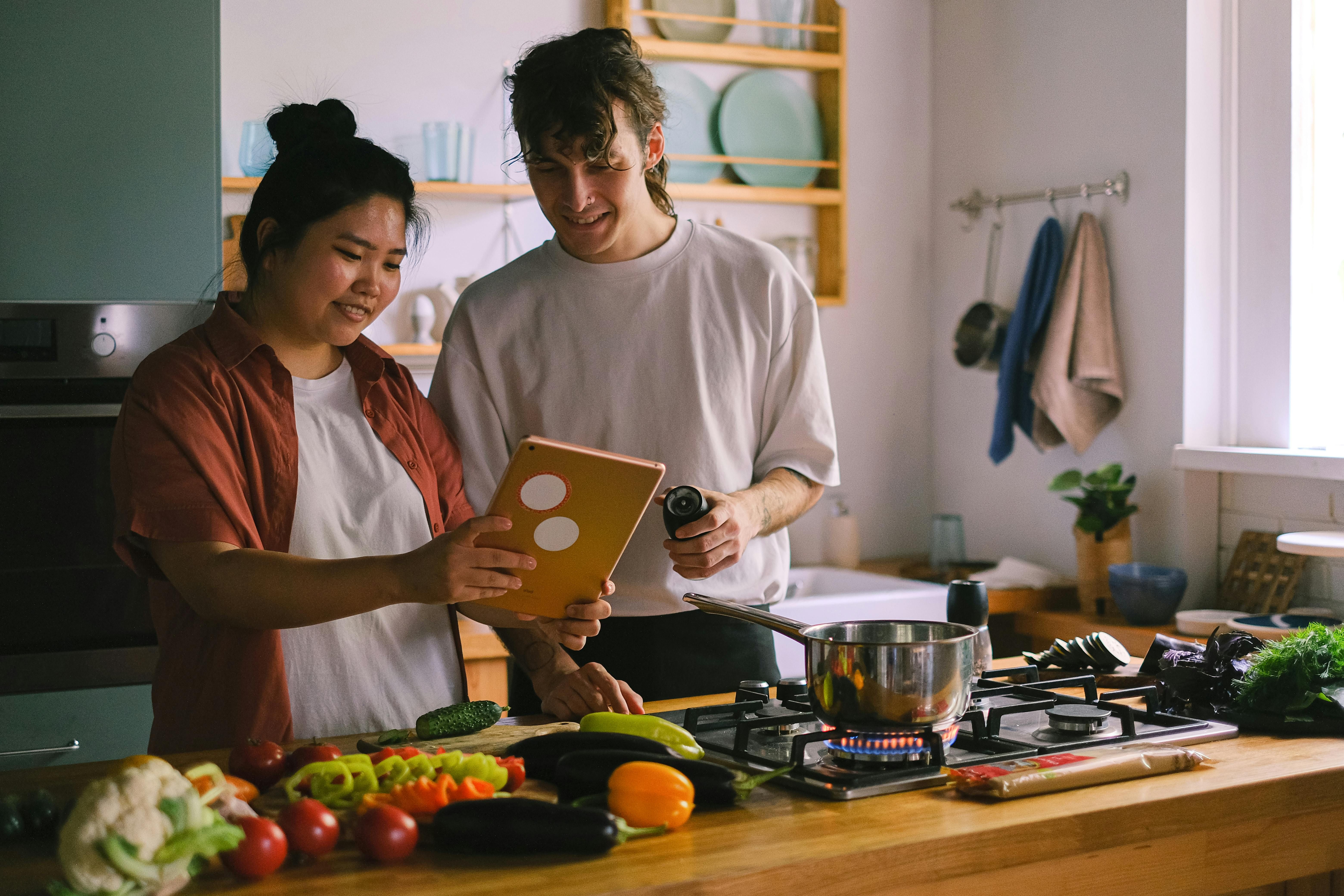 Couple Cooking
