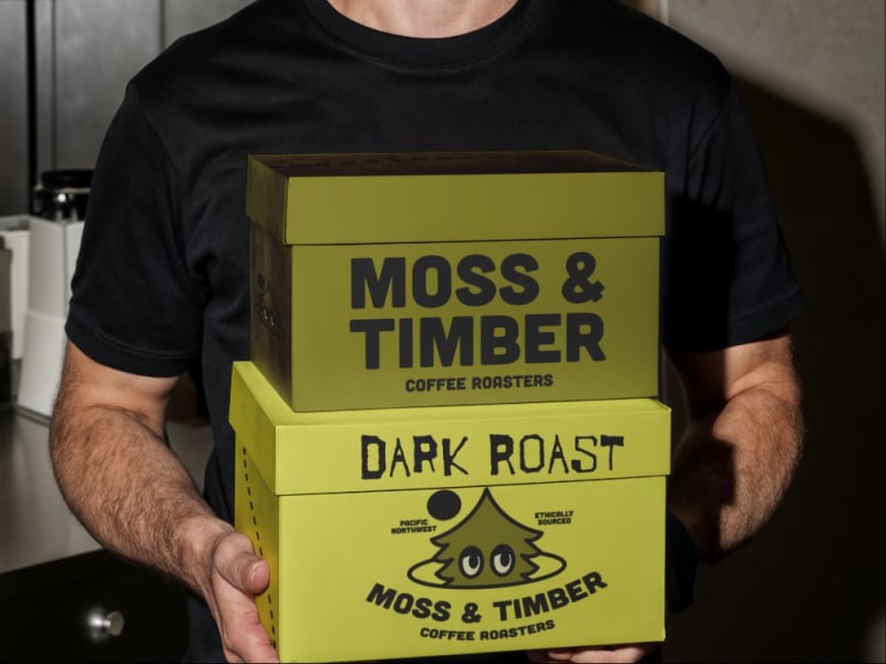 Εταιρική ταυτότητα για το Moss & Timber Coffee Roasters