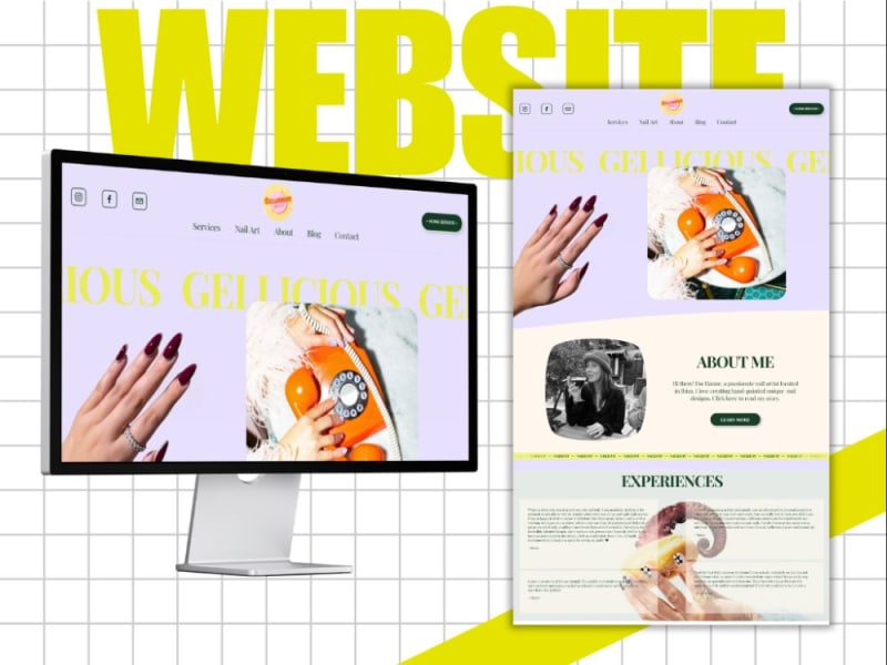 Digital Presense (Website, Brand Board & Ad Campaign) για Nail Artist με έδρα την Ίμπιζα
