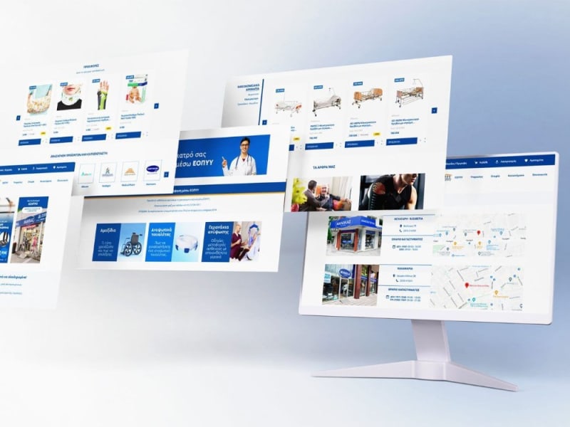 eshop redesign & σύνδεση με ERP - Μανίκας Ιατρικά