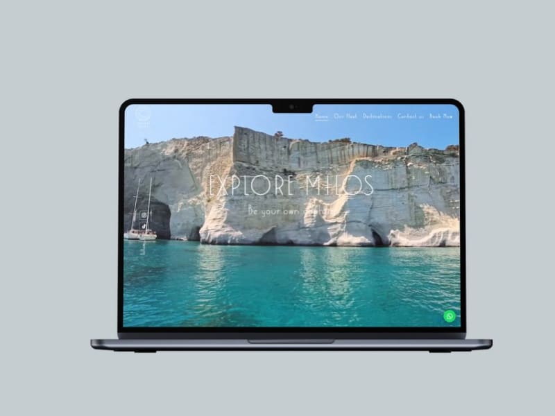 Expore Milos Travel Website with UI/UX Design