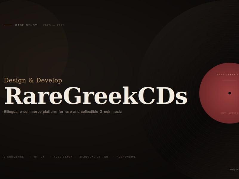 Design & Develop Eshop RareGreekCDs