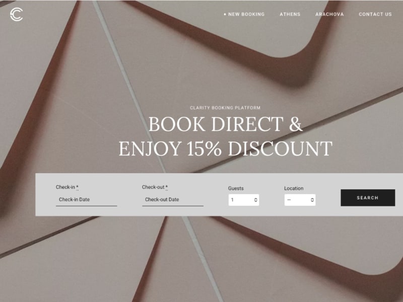 Clarity Booking Platform – Direct Booking Experience