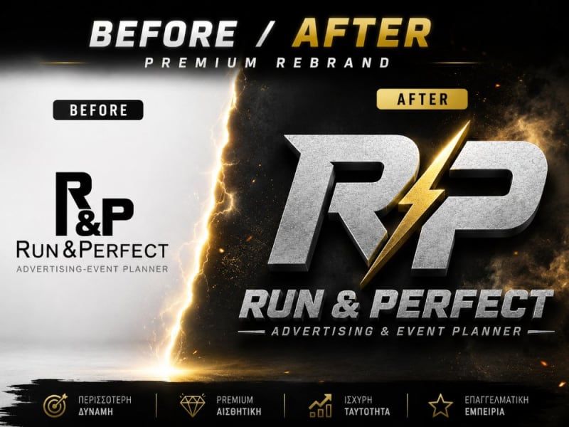Run & Perfect — Logo Rebrand / Before & After Video