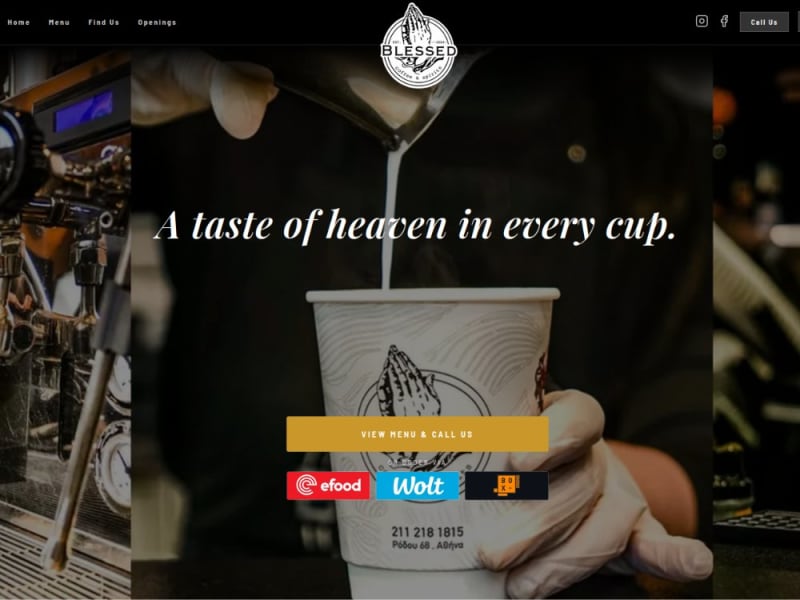 Blessed Coffee & Spirits Website