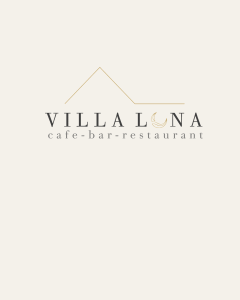 Brand identity design for Villa Luna cafe bar