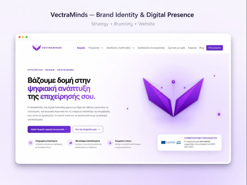 VectraMinds - Brand Identity & Digital Presence