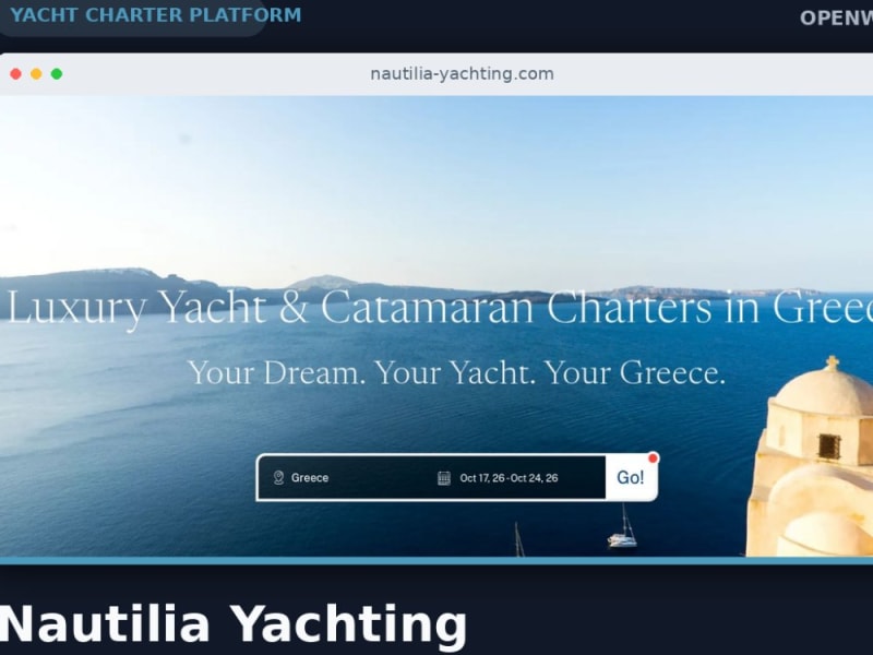 Nautilia Yachting | Πλατφόρμα αναζήτησης και διαχείρισης ναυλώσεων