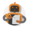 An icon of a robot writing a paper