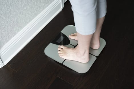 Bathroom Scales for Body Weight,Rechargeable Battery and Temperature Display