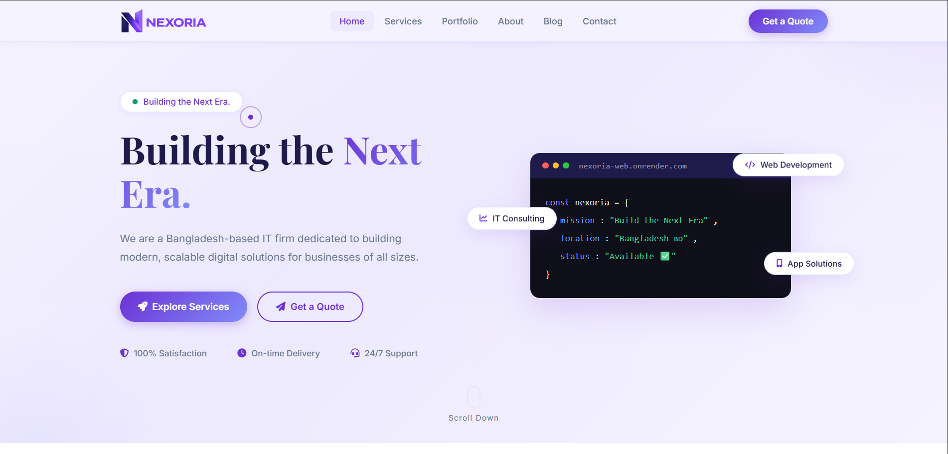 Nexoria — Company Website & Brand
