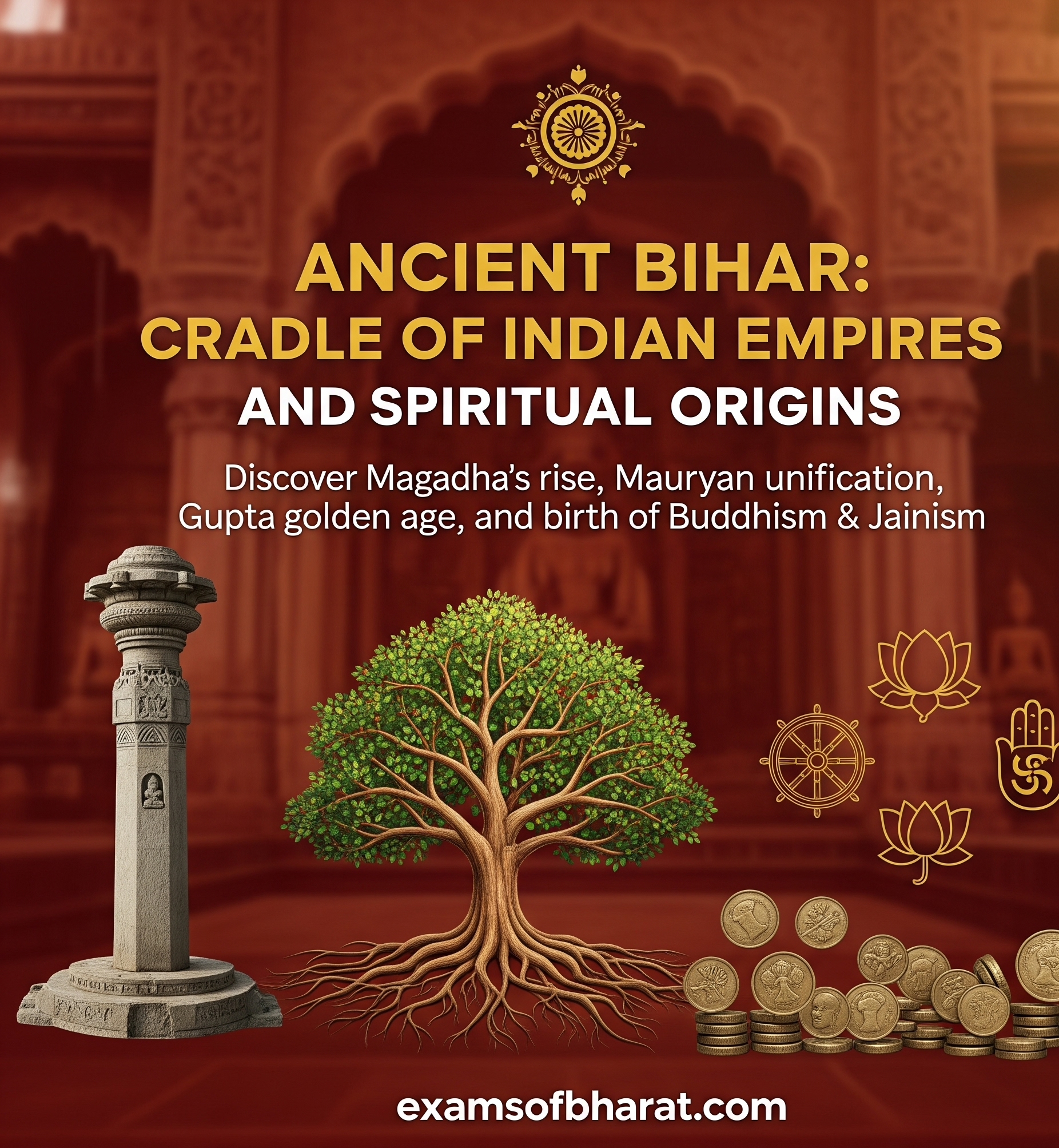 Ancient History of Bihar: The Rise of Magadha, Mauryan and Gupta Dynasties, Buddhism and Jainism