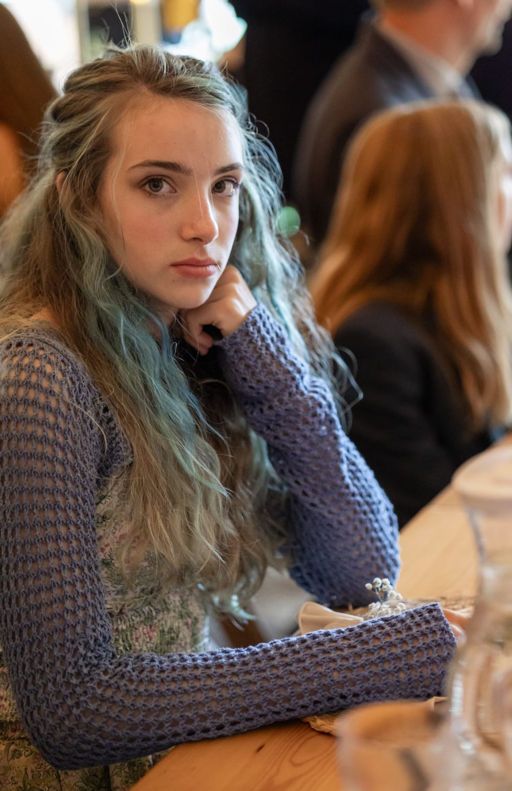 Wedding guest at the table