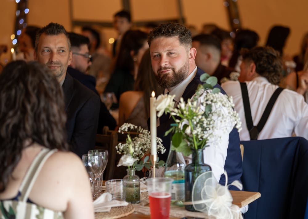 Guests at the wedding breakfast