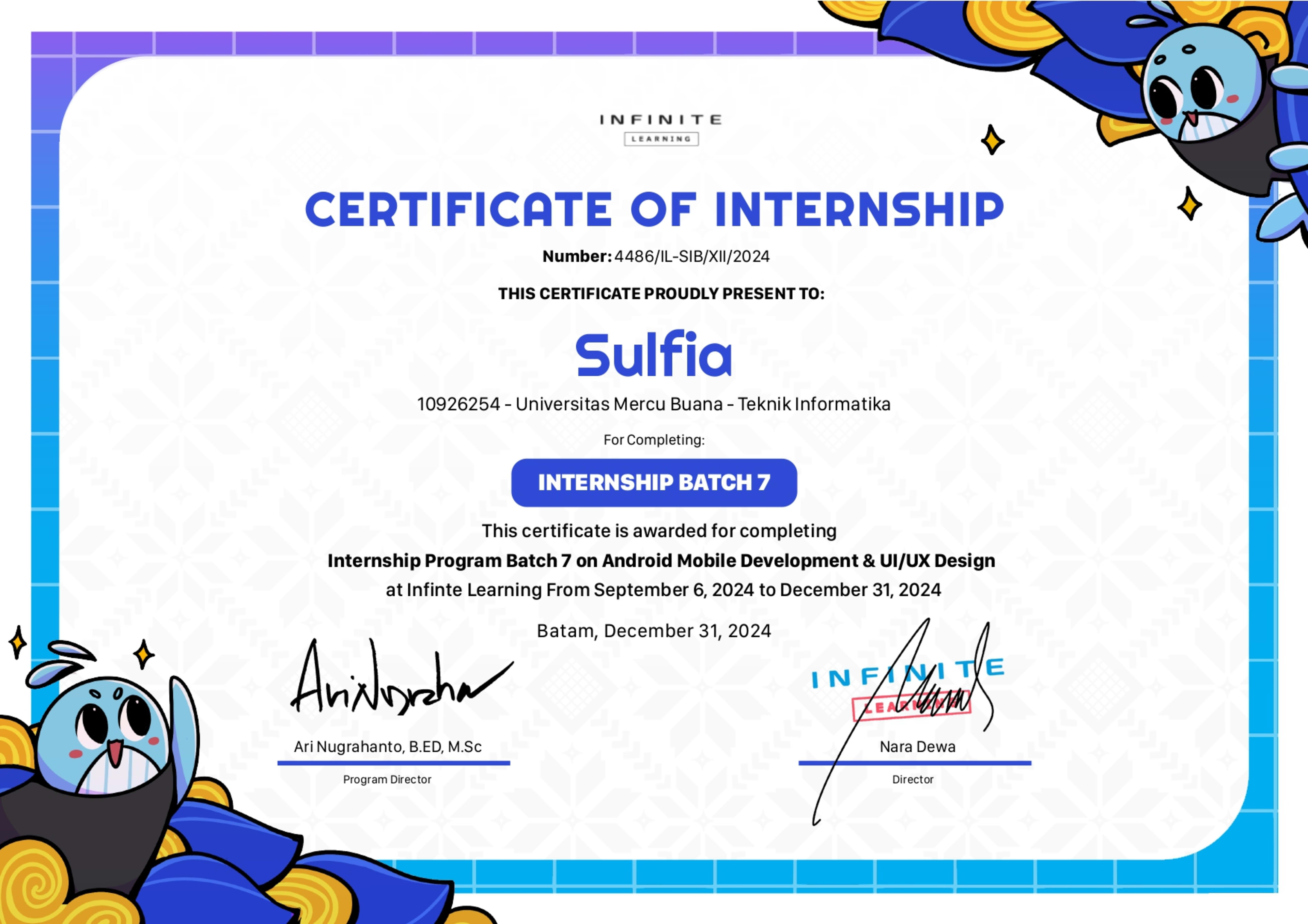 MBKM Internship Certificate