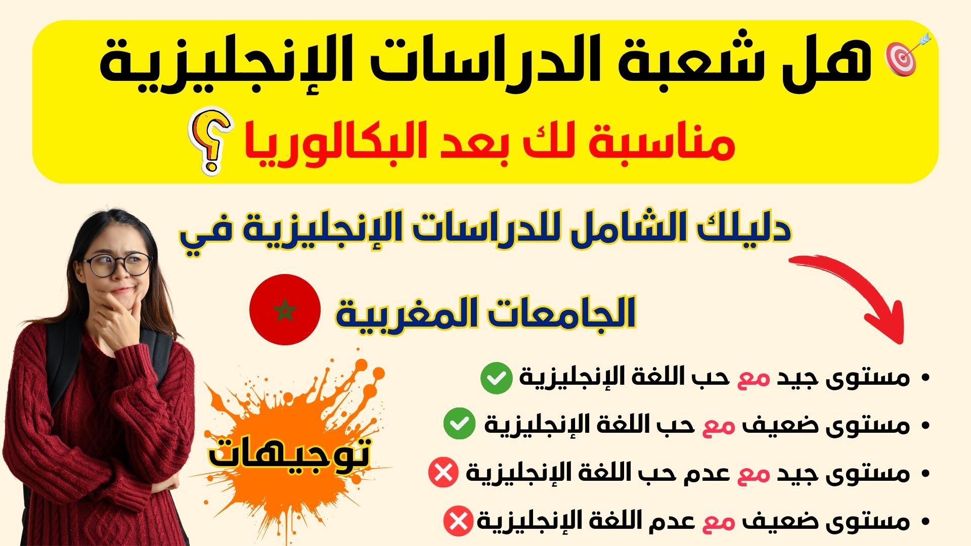 هل شعبة الدراسات الإنجليزية مناسبة لك؟