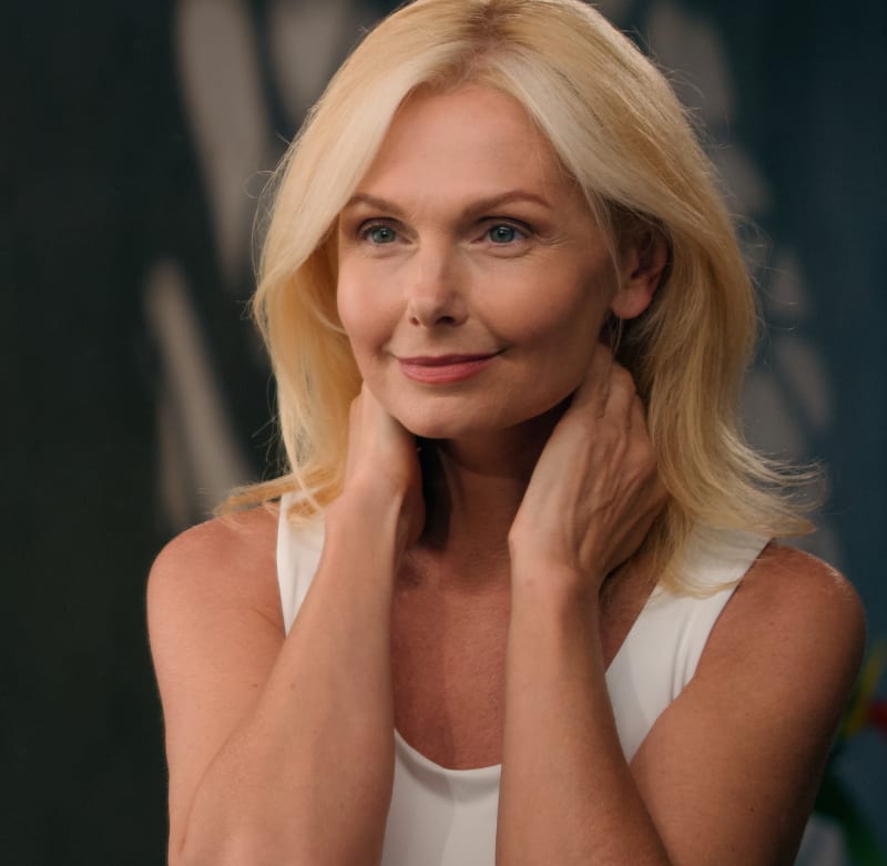 Woman smiling after Voluma treatment