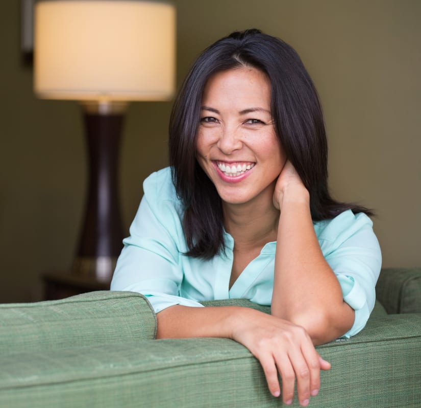 Woman smiling